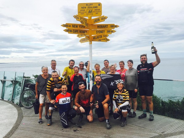 TA riders arriving the Bluff finish line –&amp;amp;amp;amp;amp;amp;nbsp;3000km from Cape Reinga! (Marilyn Northcote)